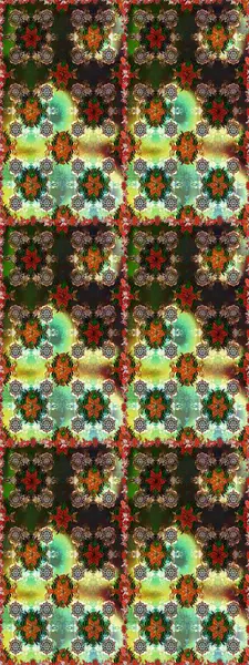 Kusursuz dekoratif arka plan, çiçek mandala. Raster illüstrasyonu. Kahverengi renklerde. Çiçek..