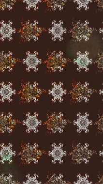 Kahverengi renkli güzel bir tekstil. Suluboya çiçekli çiçek deseni. Raster illüstrasyonu.