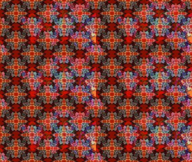 Nazikçe, güzel çiçek arkaplanı. Kırmızı renkte çiçekler. Raster çiçek desenli ve çiçekli..