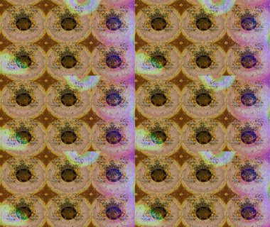 Parlak renkli çiçekleri ve kahverengi renkli yaprakları olan harika bir çiçek deseni. Modern çiçek arkaplanı. Moda baskıları için zarif bir şablon. Halk stili.