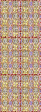 Renkli Bahar Temalı Kusursuz Arkaplan. Düz Çiçek Elementleri Tasarımı. Tarafsız ve bej renkli şirin çiçek desenleri. Raster Modaya uygun kumaş deseni.