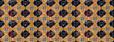 Küçük çiçekteki sevimli çiçek deseni. Raster illüstrasyonu. Güzel kumaş deseni. Güzel karalamalı çiçek deseni çiz..