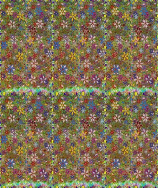 Kusursuz çiçek deseni. Renkli Bahar Temalı Kusursuz Arkaplan. Raster illüstrasyonu. Düz Çiçek Elementleri Tasarımı. Güzel kumaş deseni. Asya tekstil tarzında.