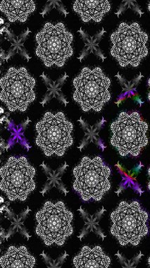 Raster düz çiçek çizim deseni. Hediye ambalaj kağıdı, tebrik kartları, posterler ve pankart tasarımı. Siyah renkte çiçekler.