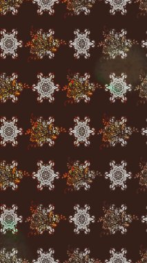 Kahverengi renkli güzel bir tekstil. Suluboya çiçekli çiçek deseni. Raster illüstrasyonu.