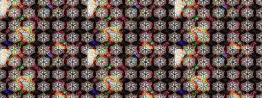 Soyut etnik raster çizim kalıbı. Arkaplan dokusu, duvar kağıdı, çiçek temalı siyah renkler. Kabile sanatı boho baskısı, klasik çiçek arkaplanı.