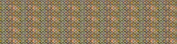 Düz Çiçek Elementleri Tasarımı. Raster illüstrasyonundaki çiçek desenli çizim. Renkli Bahar Teması eskiz kalıbı. Kahverengi renkte çiçekler.