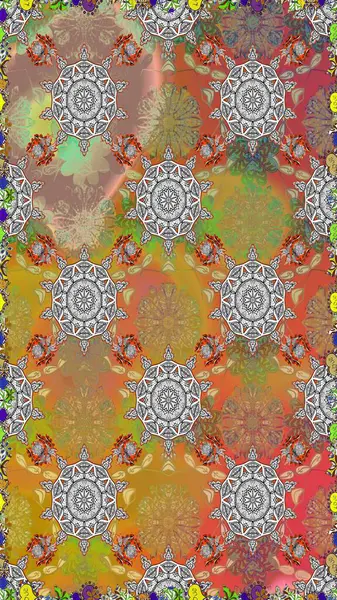 Gri renkli çiçekler. Raster illüstrasyonu. Küçük çiçekte sevimli çiçek deseni var..