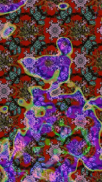 Anti-stres için soyut örnek sayfası. Kahverengi renklerde. Raster illüstrasyonu.