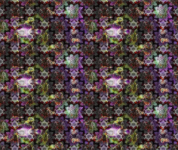 Raster illüstrasyonu. Küçük çiçekteki sevimli çiçek deseni. Güzel karalamalı çiçek desenli çizim. Güzel kumaş deseni.