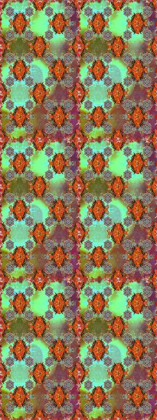 Raster illüstrasyonu. Şirin çiçekli kusursuz desen ve kahverengi ve yeşil renkli yapraklar, suluboya çiçek deseni, duvar kağıdı, kart veya kumaş için fayanslı.