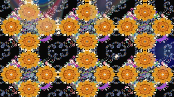 Siyah renkli çiçekler. Çiçek desenli eskiz. Tişört baskısı için çiçek boyama rasteriName.