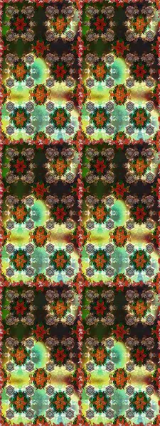 Kusursuz dekoratif arka plan, çiçek mandala. Raster illüstrasyonu. Kahverengi renklerde. Çiçek..