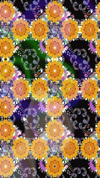 Sarı renkli vadi çiçekleri. Çiçeksel çizim kalıbının çizimi.