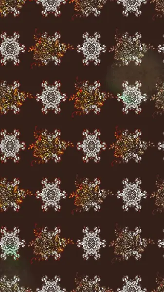 Kahverengi renkli güzel bir tekstil. Suluboya çiçekli çiçek deseni. Raster illüstrasyonu.