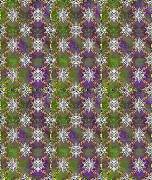 Gömlek baskısı için çiçek boyası. Çiçeksiz desenli arka plan. Gri ve yeşil renkte çiçekler.