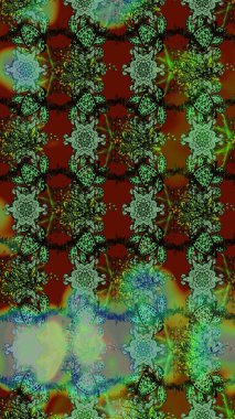 Raster Moda kumaş deseni. Şirin çiçekler. Çizgi çizimi deseni.