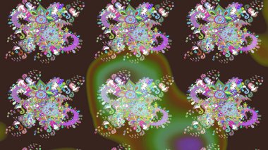 Raster çiçekleri klasik tarzda çizilmiş. Çiçekli yumuşak bir eskiz şekli. Yumuşak, bahar çiçekleri mor renklerde. Raster illüstrasyonu.