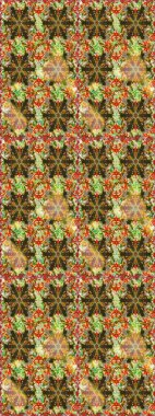 Kusursuz altın desen. Raster oryantal süs. Kahverengi renklerde, altın elementlerle kusursuz desen.