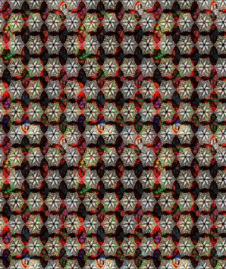 Raster illüstrasyonundaki çiçek desenli çizim. Siyah renkte çiçekler.