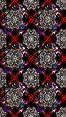 Küçük renkli çiçekler. Moda baskıları için zarif bir şablon. Küçük çiçekte güzel bir desen. Siyah çiçekli bahar çiçekleri. Motley illüstrasyonu.