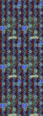 Mavi renkli çiçekler. Kumaş desenli papatya çiçekleri ayrıntıları.