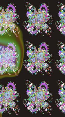 Çiçek desenli eskiz. Gri renkli çiçekler. Tişört baskısı için çiçek boyama rasteriName.