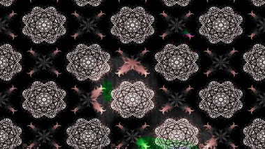 El çizimi. Çiçekli, yapraklı, çiçek desenli eskiz. Raster illüstrasyonu.