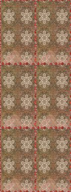 Doodle tarzı. Kahverengi ve bej renkli çiçekler. Tekstil ve kapak tasarımı için mükemmel. Renkli kahverengi ve bej pürüzsüz desen. El çizimi pürüzsüz sonbahar çiçekleri deseni.