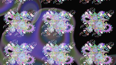 Tekstil veya kitap kapakları, imalat, duvar kağıtları, baskı, hediye paketi ve yapıştırma kitabı için çiçek eskizi geçmişi. Raster illüstrasyonu. Küçük ölçekli çiçeklerdeki basit sevimli desen.