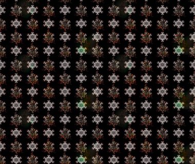 Siyah renkli çiçekler. El çizimi çiçekli soyut çizim kalıbı. Raster illüstrasyonu.