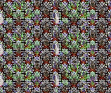 Suluboya tarzında gri renkli çiçekler. Raster illüstrasyonunda çiçek deseni çizimi.