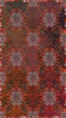 Raster kına dövme tarzı. Etnik Mandala süsleme. Kullanılabilir Tekstil, tebrik kartı, boyama kitabı, telefon durumda yazdırma için. Hint çiçek desenli madalyon desen.