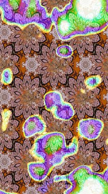 Düz Çiçek Elementleri Tasarımı. Sevimli çiçek raster deseni. Renkli Bahar Teması eskiz kalıbı. Tarafsız renklerde çiçekler.