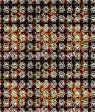 Çizim çiçek deseni duvar kâğıdı olarak kullanılabilir. Siyah renkli çiçekler. Raster illüstrasyonu.