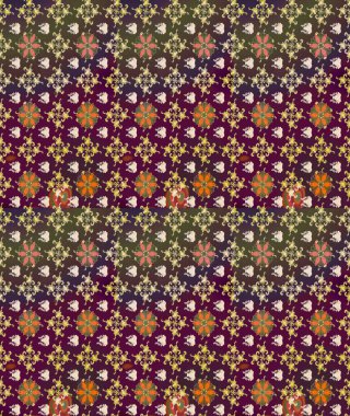 Raster illüstrasyonu. Mor renkli bir papatya deseni. Mor renklerde.