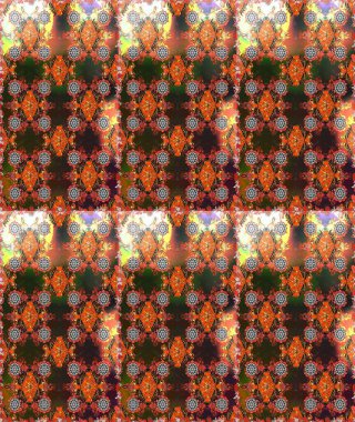 Renkli Yaz Temalı Kusursuz Arkaplan. Düz Çiçek Elementleri Tasarımı. Raster Illustrasyon 'da moda olmayan çiçek deseni. Güzel kumaş deseni.