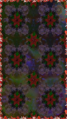 Kusursuz bir arka plan modeli. Raster - stok. Yapraklı çiçekler ve kır çiçekli papatya çayı..