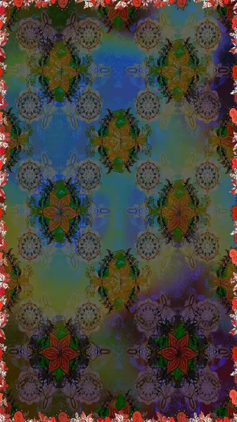 Moda baskıları için zarif bir şablon. Kusursuz. Küçük renkli çiçekler. Çiçekli bahar çiçekleri. Küçük çiçekte güzel bir desen. Motley illüstrasyonu.