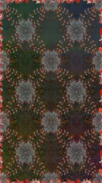 Etnik Mandala süsü. Raster Henna dövme stili. Kızılderili desenli desenli desenli şal deseni. Tekstil, tebrik kartı, boyama kitabı, telefon kılıfı baskısı için kullanılabilir.