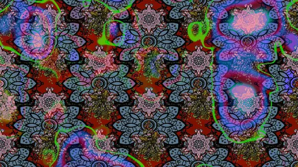 Doodle çiçekler ve dalları, otlar ve çiçekler. Elle çizilmiş. Raster resim. Güzel kumaş deseni.