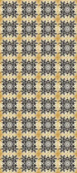 Gri, bej ve nötr renklerde altın element. Antika altın tekrarlanabilir duvar kağıdı. Damask pürüzsüz yineleme kalıbı. Barok tarzında altın çiçekli süs..