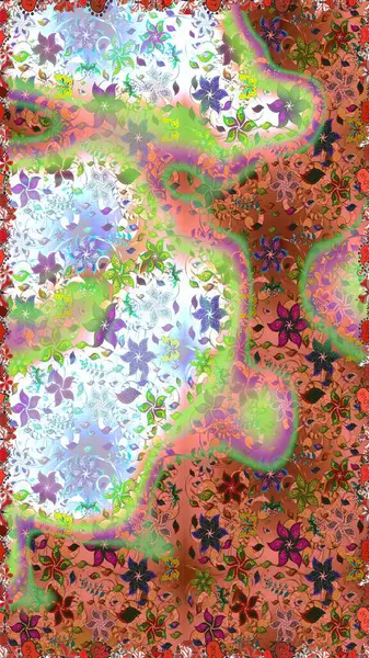 Raster Hip kumaş deseni. Kusursuz Vintage Çiçek Deseni.