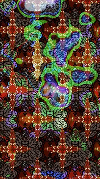 Küçük çiçekte güzel bir desen. Küçük renkli çiçekler. Robot resim. Çiçekli yaz çiçekleri. Moda baskıları için zarif bir şablon. Motley illüstrasyonu.