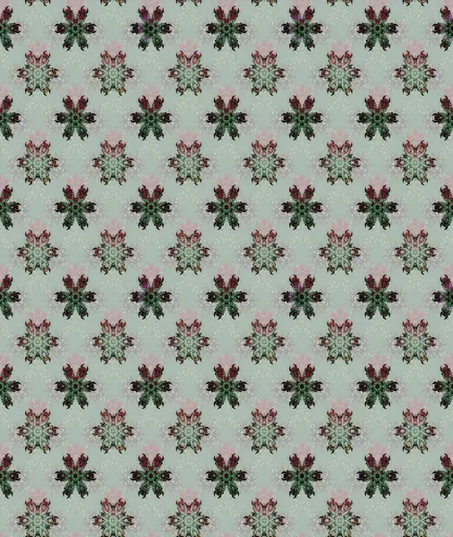 Raster Modaya uygun kumaş deseni. Gri renkli şirin çiçek deseni. Renkli Bahar Teması eskiz kalıbı. Düz Çiçek Elementleri Tasarımı.