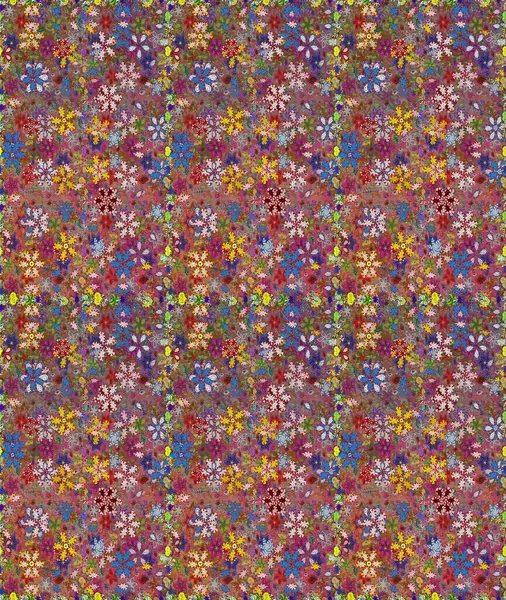 Kahverengi renkli çiçekler. Kumaş desenli papatya çiçekleri ayrıntıları.