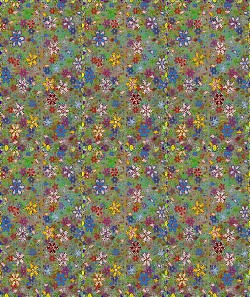 Kusursuz bir mahsul. Düz Çiçek Elementleri Tasarımı. Renkli Bahar Temalı Kusursuz Arkaplan. Raster Şirin kumaş deseni.