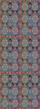 Tekstil, tebrik kartı, boyama kitabı, telefon kılıfı baskısı için kullanılabilir. Raster Henna dövme stili. Kızılderili desenli desenli desenli şal deseni. Etnik Mandala süsü.