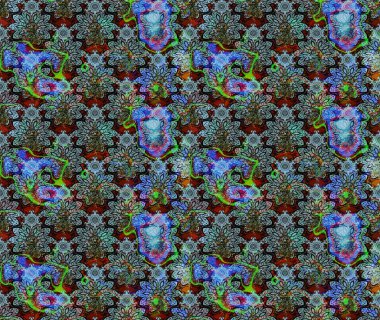 Raster Şirin kumaş deseni. Düz Çiçek Elementleri Tasarımı. Eskiz klasiği. Renkli Bahar Teması çizim şablonu.