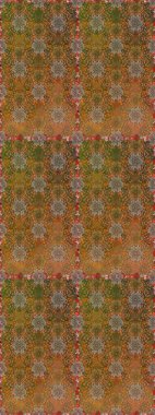 Yapraklı kusursuz desen. Tekstil için figür. Şirin, zarif çiçekler Raster illüstrasyonu. Davetiye ve kartpostal tasarımı için dekoratif çiçek unsurları. Poster veya kapak için arkaplan.